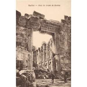   Vintage Postcard Doorway of the Temple of Bacchus   Baalbek Lebanon