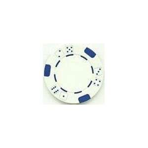  Lucky 7s Poker Chips, White, Clay, 11.5 Grams, Set of 25 