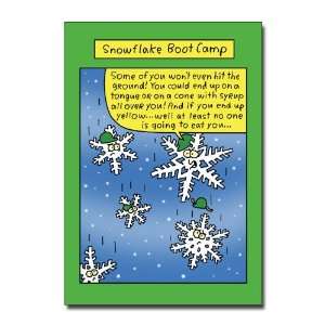  Snowflake Boot Camp   Humorous Cartoon Merry Christmas 