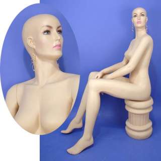 On Sales Brand New Full Size Flesh Tone Sitting Female Mannequin A 