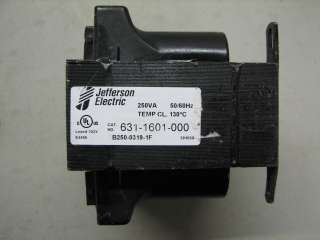 Jefferson Electric 631 1601 000 B250 0319 1F 250VA Transformer  