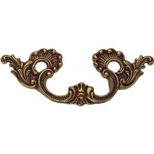   54 Louis XV Brass Handle Pull, French Antique Gold, 4.49 by 1.73 Inch
