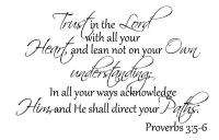 Vinyl Wall Art Words Decals Custom Sticker Trust in the Lord with all 