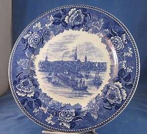   of Etruria & Barlaston Collector Plate, Boston MA Harbor 1768  