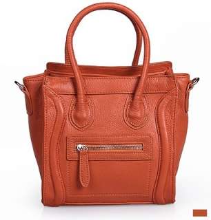 New Genuine Calfskin Leather Gossip Girl Style Smile Shoulder Bag 11 