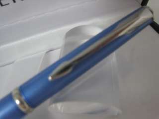 NEW PARKER SATIN BLUE INSIGNIA BALL POINT PEN GIFT  