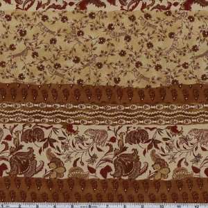  58 Wide Polyester Harvest Floral Brown Fabric By The 