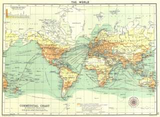 Title of map The World Commercial Chart on Mercators Projection