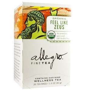 Allegro Organic Feel Like Zeus Tea, 20 Tea Bags  Grocery 