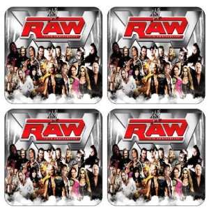 WWE Raw Coasters , (set of 4) Brand New