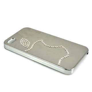 New Silver Bling Crystal Diamond Luxury Case Back Cover For iPhone4 4G 