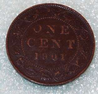 1901 Canada Canadian PENNY 1 one CENT LARGE cent COIN  