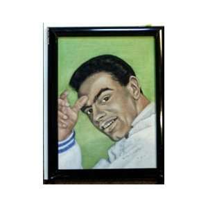 Signed Mathis, Johnny Hand Painted Portrait Measures 1Ft. Wide By 1Ft 