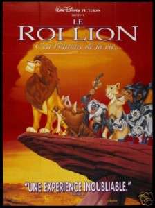 THE LION KING 47x63 Original Movie Poster French Grande  