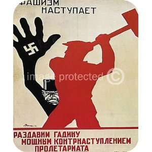  Kill The Fascist Beast WW2 Soviet Propaganda MOUSE PAD 