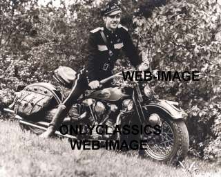   here is a great shot of a 1940 harley davidson knucklehead motorcycle