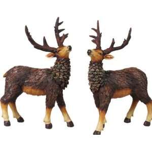 Transpac Imports Woodland Deer   Set of 2 Kitchen 