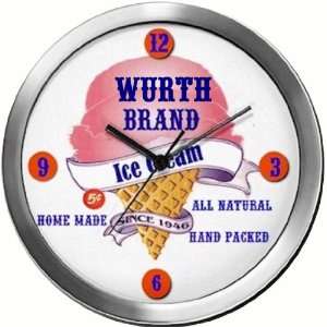  WURTH 14 Inch Ice Cream Metal Clock Quartz Movement 