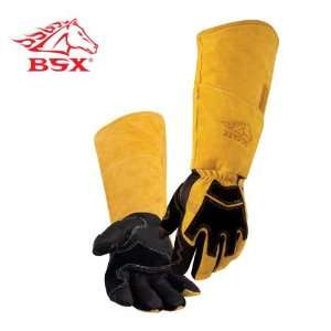 REVCO BSX Premium Pigskin/Cowhide Back Long Cuff Stick Welding Gloves 