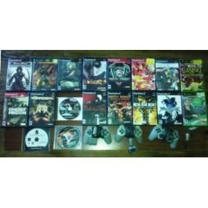  18 Games & 3 Controllers PS2 Playstation XBOX PS1 PS Play 