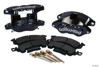 WILWOOD D52 BRAKE CALIPER & PAD SET W/PINS,FRONT,1.28,BLACK,BIG GM 