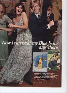 Blue Jeans Cologne 1976 Magazine Ad  