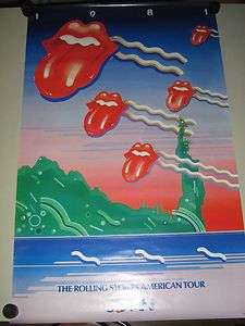 Rolling Stones 1981 Tour Promo Jovan poster Exc. New Cond.  