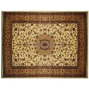   Traditional Style 8x11 Ivory Brown Area Rug Carpet