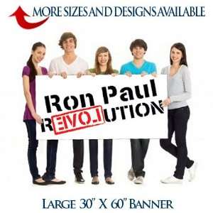  Ron Paul Revolution White Banner (30X60)
