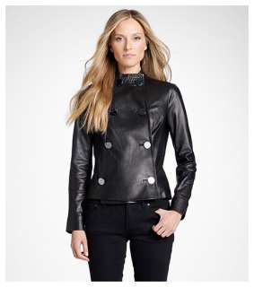NWT Tory Burch Black Double breasted Sammi Leather Jacket 4 $750 Sold 