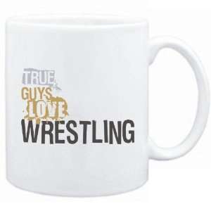  New  True Guys Love Wrestling  Mug Sports