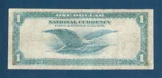 US CURRENCY 1918 $1 NATIONAL CURRENCY from New York OLD PAPER MONEY 