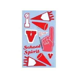  Pep Rally Red School Spirit Dimensional Stickers