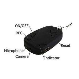   dv spy car keychain video audio camera w car charger 8gb memory card