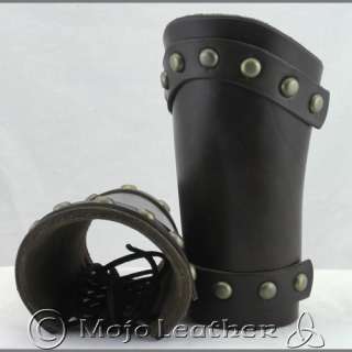 Leather Arm Bracers / Arm armor for Faire, LARP, Pirate  