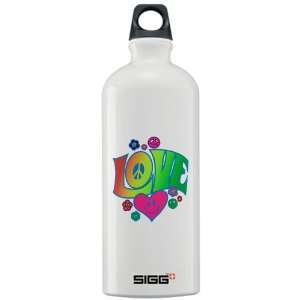 Sigg Water Bottle 1.0L Love Peace Symbols Hearts and 