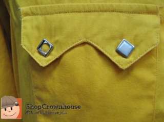 Mens ROCKMOUNT Ranch Wear Yellow Western Cowboy Pearl Snap Front 