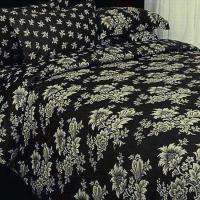 7pc FRENCH Cream Black Toile DUVET COVER SET Queen NEW  