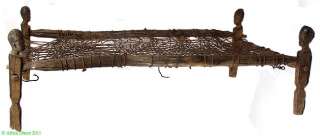 Senufo Bed Frame with Four Figural Carved Post Africa  