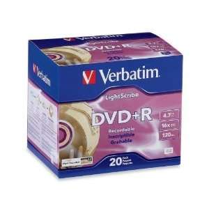   DVD+R 20PK Lightscribe by Verbatim   95128