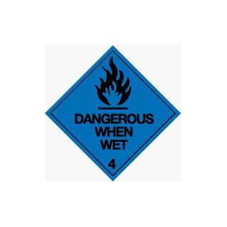  Dangerous When Wet 6 inch by 6 inch Magnetic Sign Office 