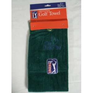  PGA Tour The First Tee Tri Fold Golf Towel Green NEW 