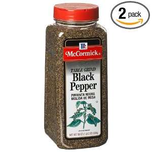 McCormick Pepper, Black Table Ground, 18 Ounce Units (Pack of 2 