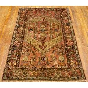    4x6 Hand Knotted Hamedan Persian Rug   69x42