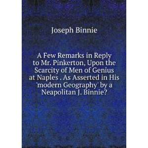   modern Geography by a Neapolitan J. Binnie?. Joseph Binnie Books