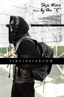 vb HOMME Mens Convertible Studded Leather Backpack 0VE  