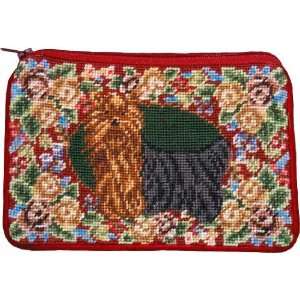  Yorkshire Terrier Dog Needlepoint Cosmetic Bag Case