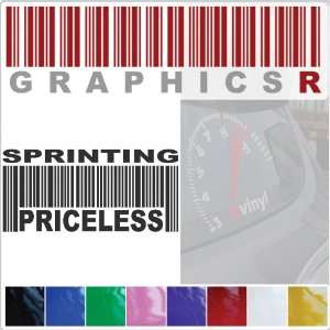 Sticker Decal Graphic   Barcode UPC Priceless Sprint Running Sprinting 