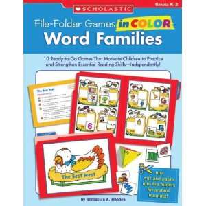  File Folder Games in Color   Word Families Toys & Games