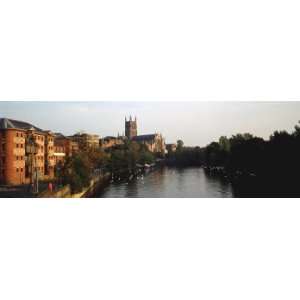  Church Along a River, Worcester Cathedral, Worcester 